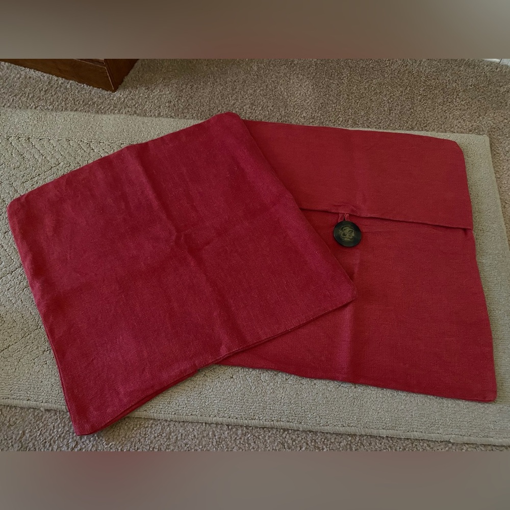 Pottery Barn Linen Pillow Slipcovers.